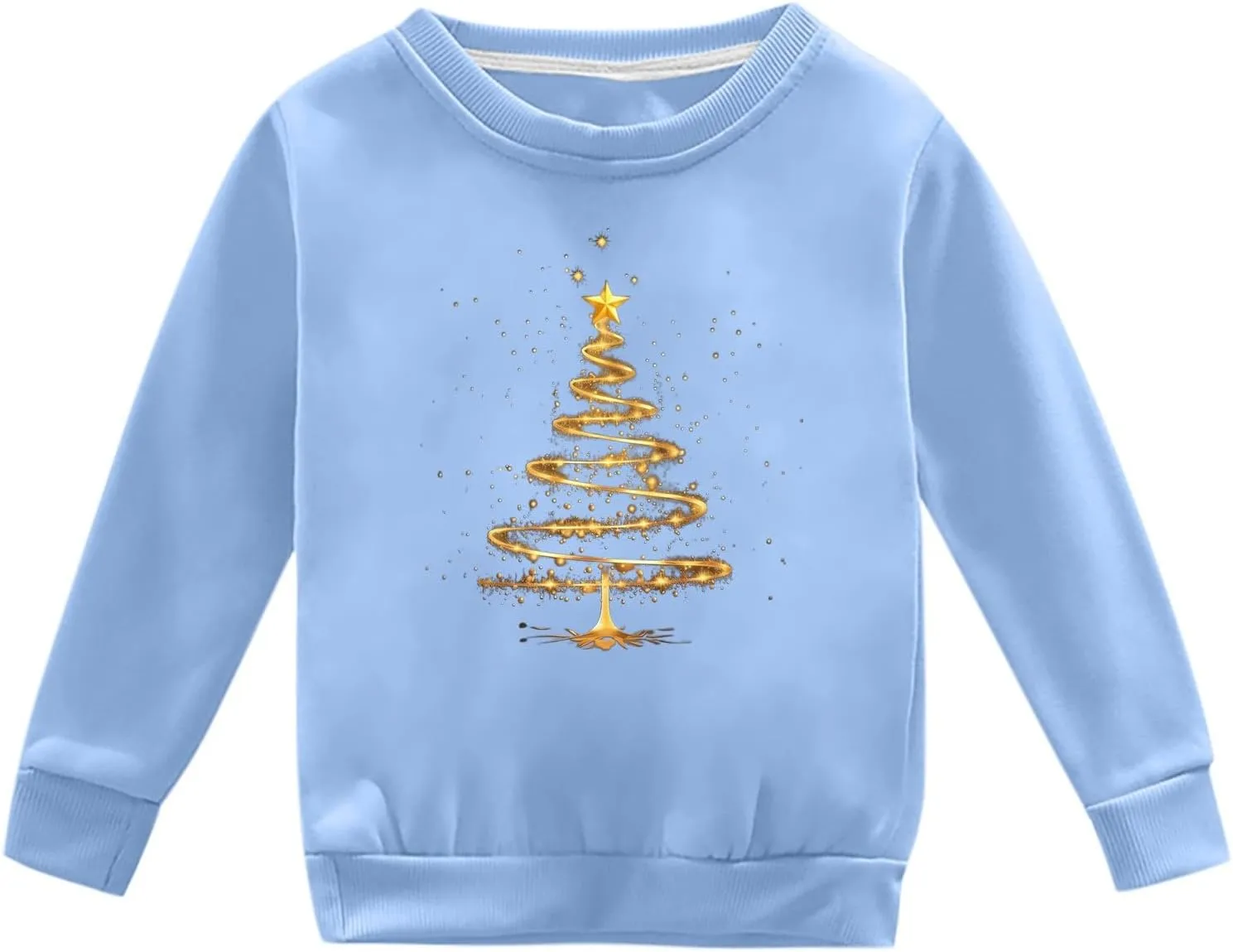Toddler Boys Girls Christmas Sweatshirt Long Sleeve Sweaters Xmas Tree Crewneck Pullover Tops Baby Fall Winter Clothes