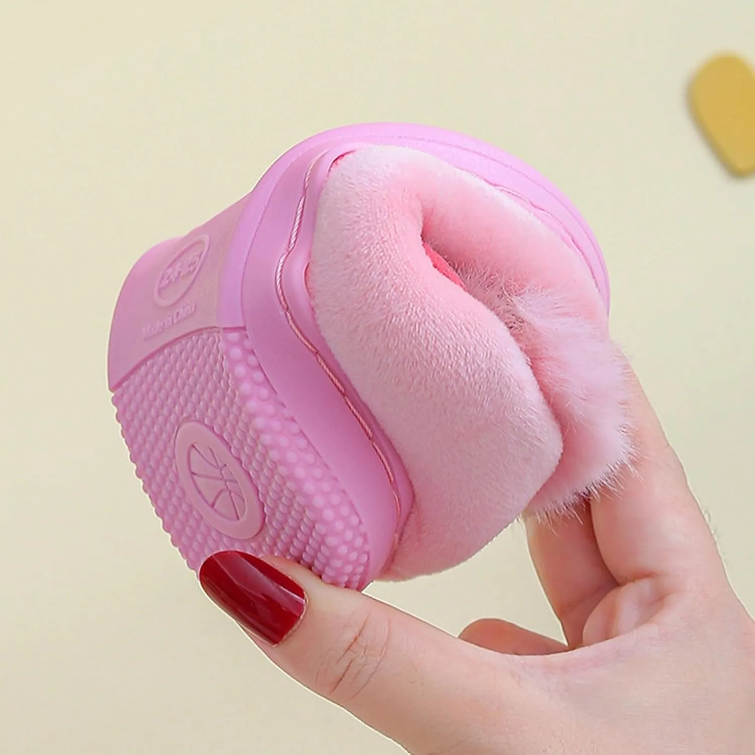 Toddler Fluff Slippers for Girls Boys Warm Household Shoes Winter Indoor Cotton Slippers with Microfleece ?ining