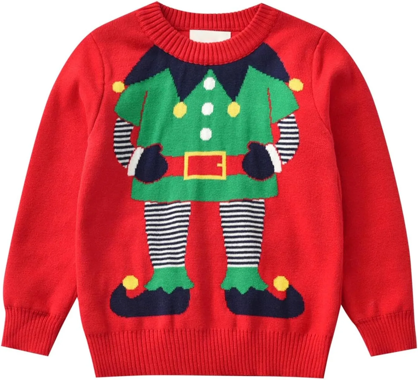 Toddler Infant Baby Boy Girl Christmas Knit Sweater Long Sleeve Crewneck Pullover Jumper Cute Xmas New Year Clothes