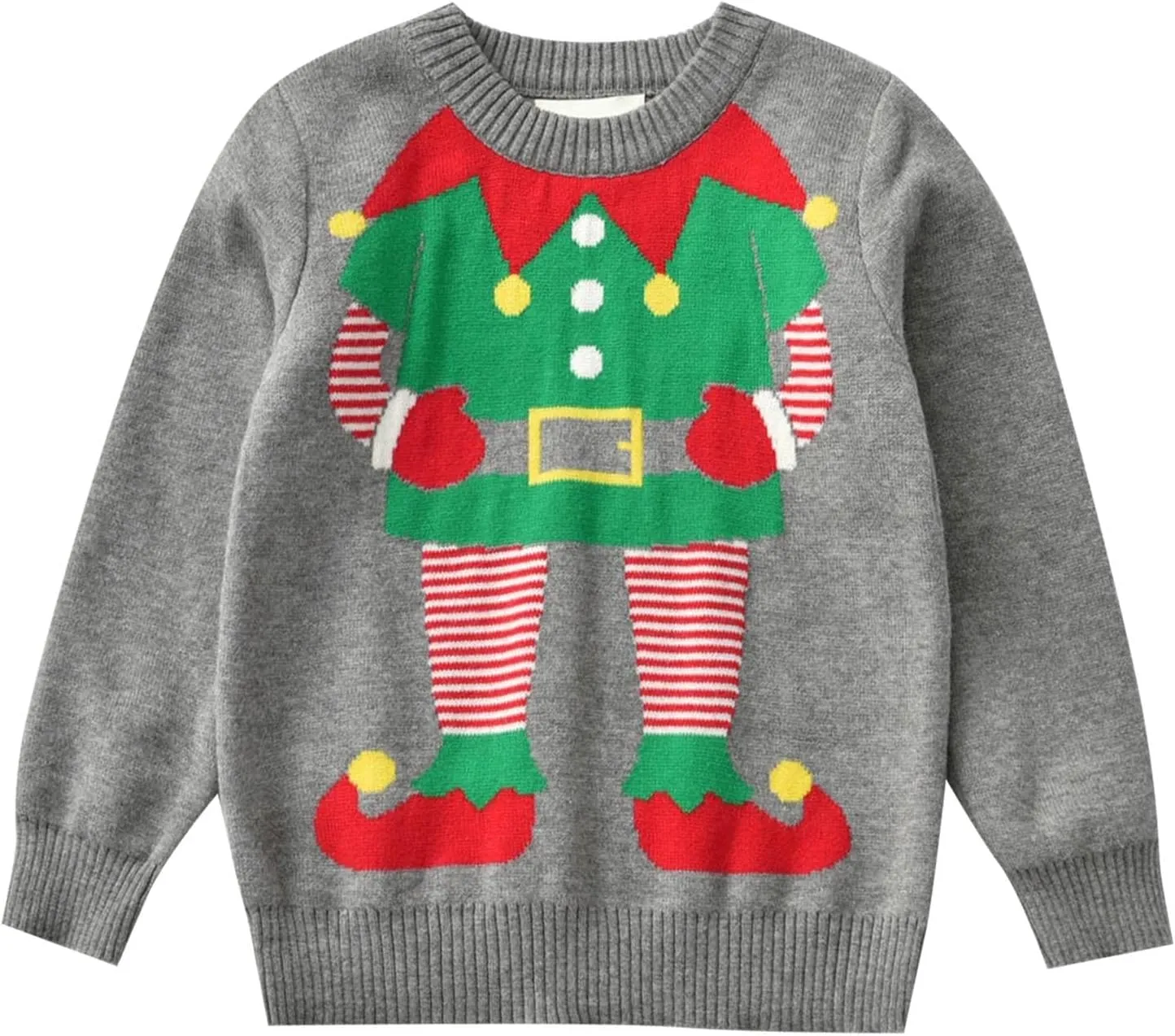 Toddler Infant Baby Boy Girl Christmas Knit Sweater Long Sleeve Crewneck Pullover Jumper Cute Xmas New Year Clothes