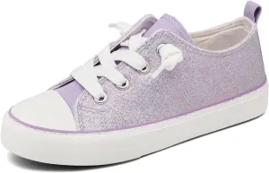 Toddler Kids Canvas Sneakers Sparkle Glitter Sequins Shoes Slip On Soft and Durable