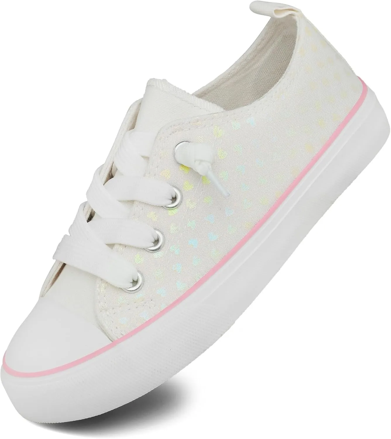 Toddler Kids Canvas Sneakers Sparkle Glitter Sequins Shoes Slip On Soft and Durable