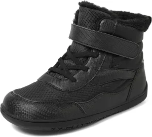 Toddler/Little/Big Kids Barefoot Shoes Girls Boys Winter Wide Toe Box Fur Lined Warm Anti-Slip Minimalist High Top Snow Boots
