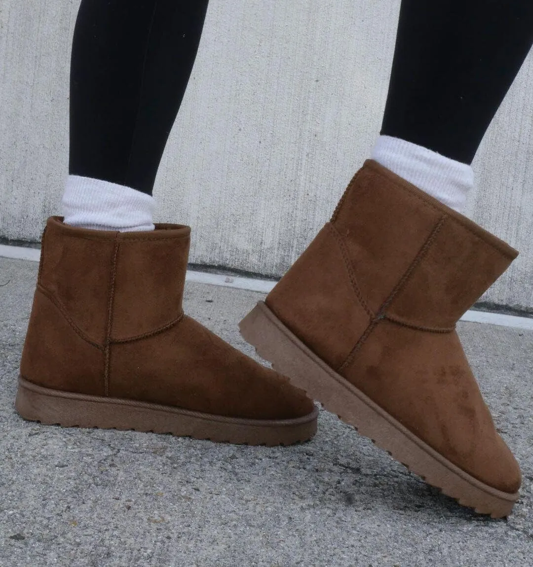 TruFox Womens Winter Boots Classic Faux Fur Lined Slip On Ankle Boots
