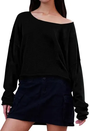 Ugerlov Women's Lightweight Cashmere Fall Sweater Long Sleeve Crewneck Knit Pullover Tops Casual Outfit Fashion 2024