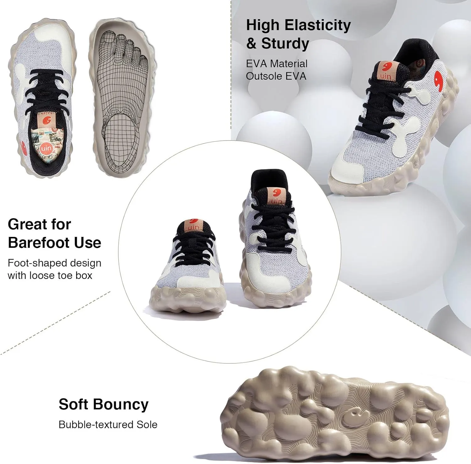 UIN Women's Walking Travel Shoes Slip On Casual Lightweight Wide Toe Chunky Fashion Sneaker Figueras