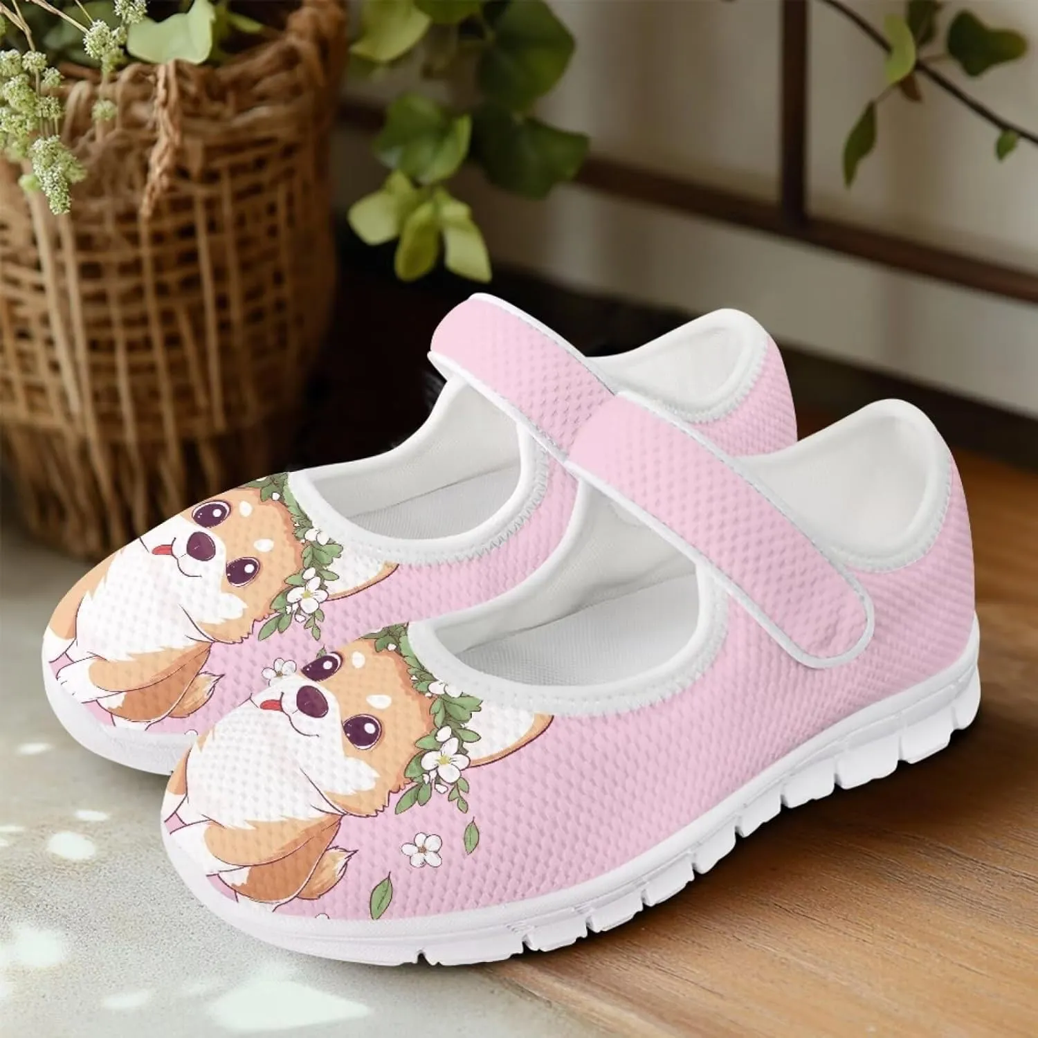 UNICEU Women's Mesh Flat Shoes Casual Low Top Mary Jane Shoes Dressy Shoes Anti Slip Breathable Athletic Shoes Comfortable Footwear