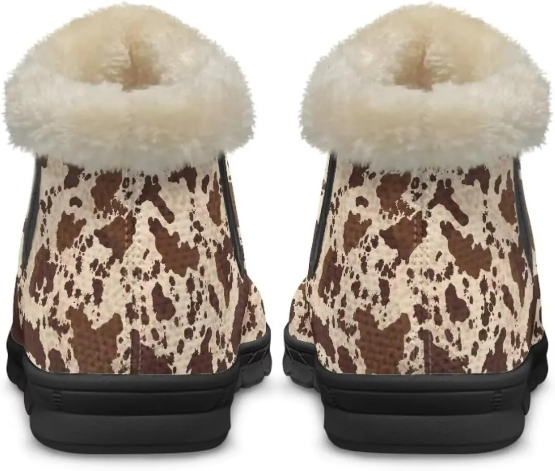 UNICEU Women's Snow Boots Warm Non-slip Womens Booties and Ankle Boots Winter Shoes Plush Lined Fuzzy Boots Walking Shoes