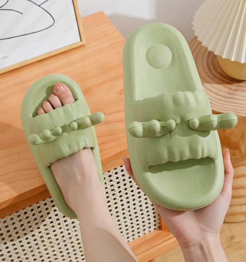 Unisex Adult Cute Cloud Slides for Women Men Pillow Slippers Non-Slip Bathroom Shower Sandals Soft Thick Sole Indoor and Outdoor Slides