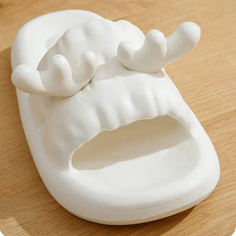 Unisex Adult Cute Cloud Slides for Women Men Pillow Slippers Non-Slip Bathroom Shower Sandals Soft Thick Sole Indoor and Outdoor Slides