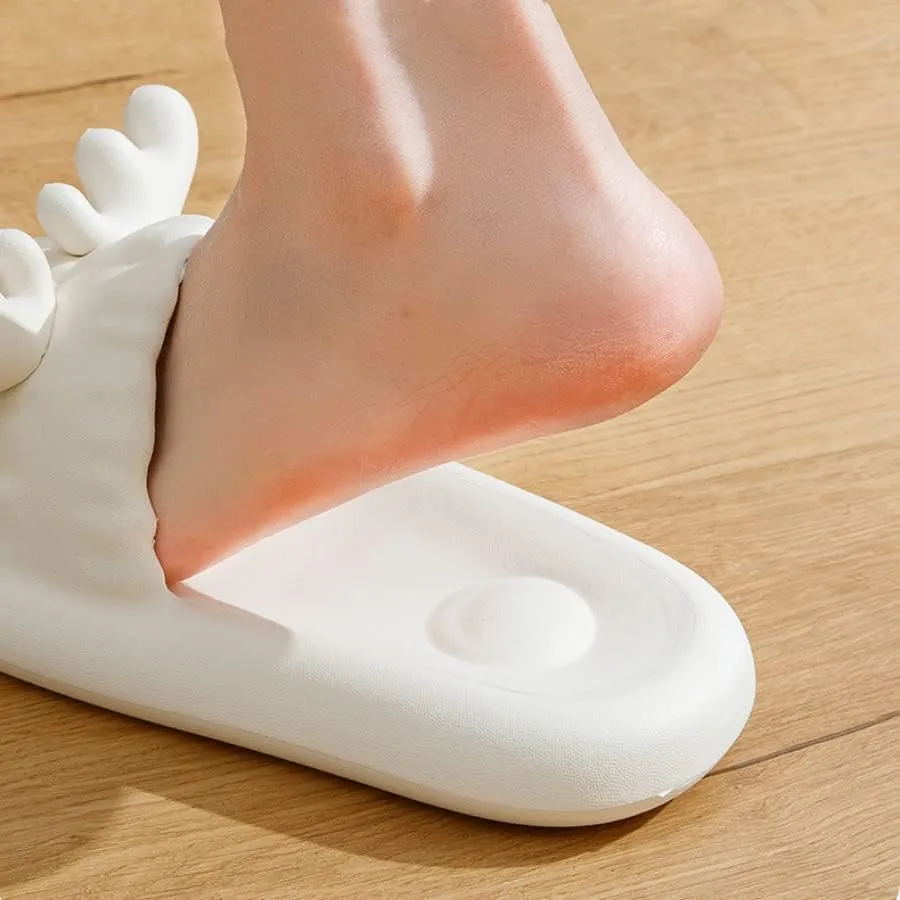 Unisex Adult Cute Cloud Slides for Women Men Pillow Slippers Non-Slip Bathroom Shower Sandals Soft Thick Sole Indoor and Outdoor Slides