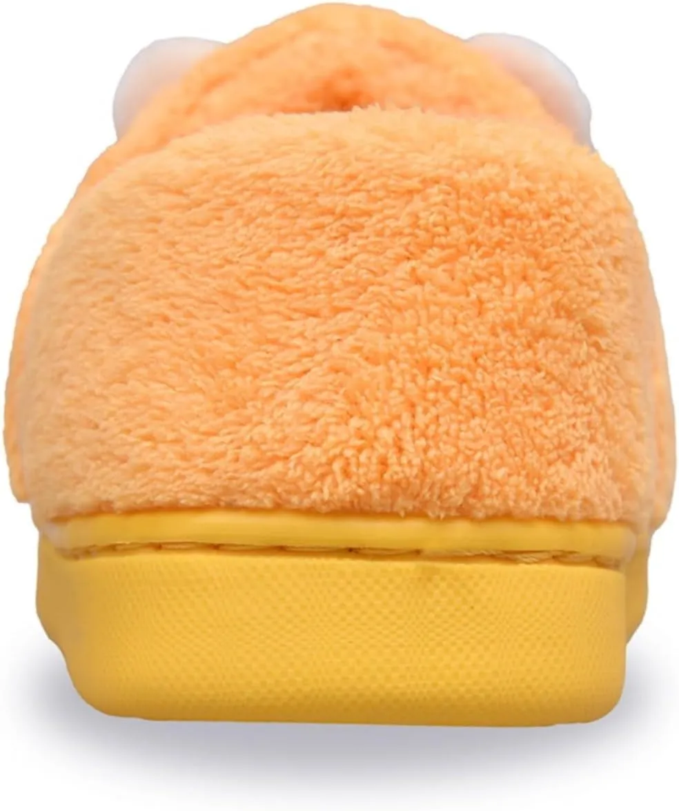 Unisex-Child Plush Faux 𝐅𝐮𝐫 Slip on House Slippers Boys Girls Cow 𝐂rocodile Style Indoor Holiday Slippers