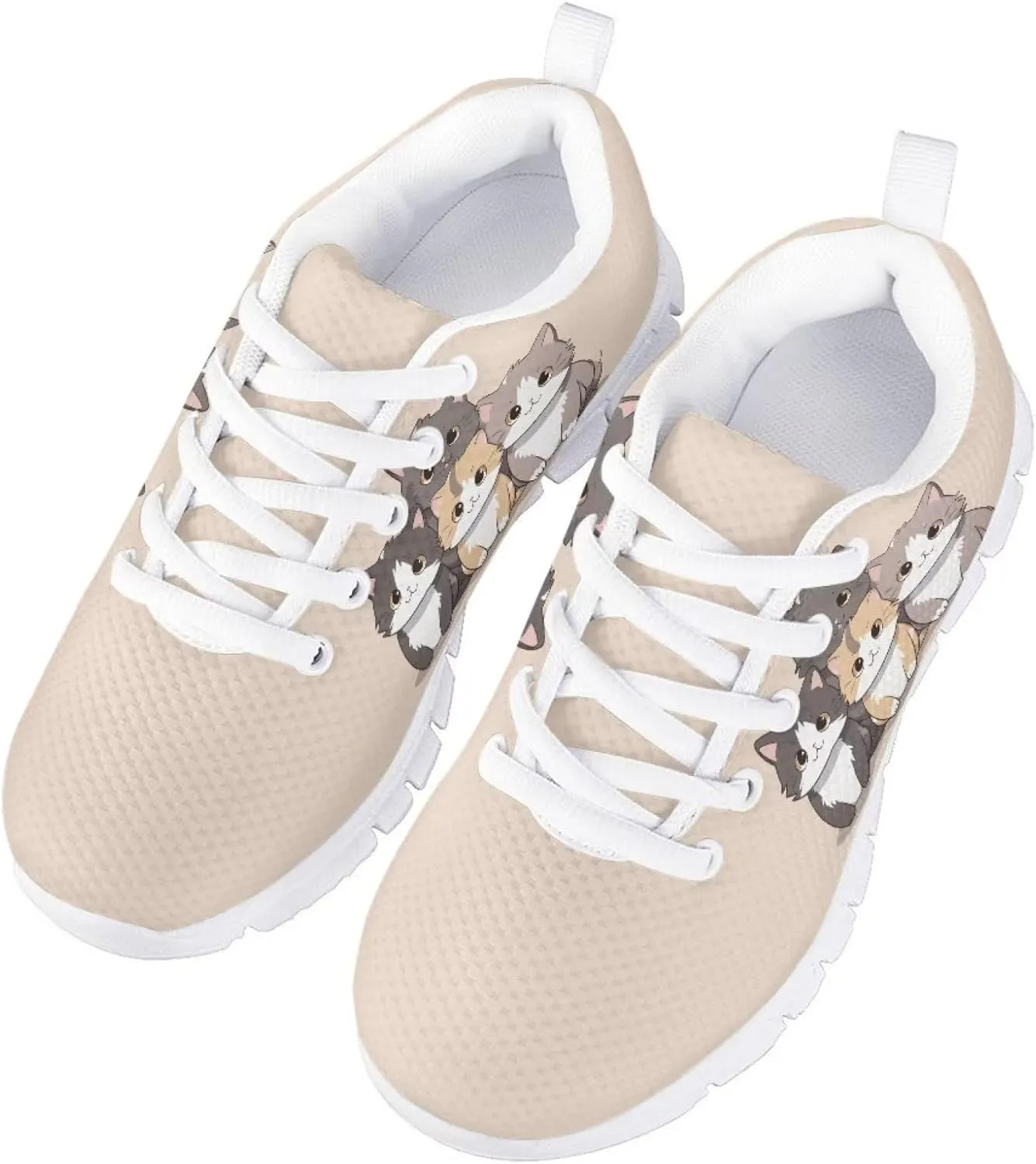 Uourmeti School Sneakers for Girls Boys Kids Running Tennis Shoes Lace Up