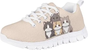 Uourmeti School Sneakers for Girls Boys Kids Running Tennis Shoes Lace Up