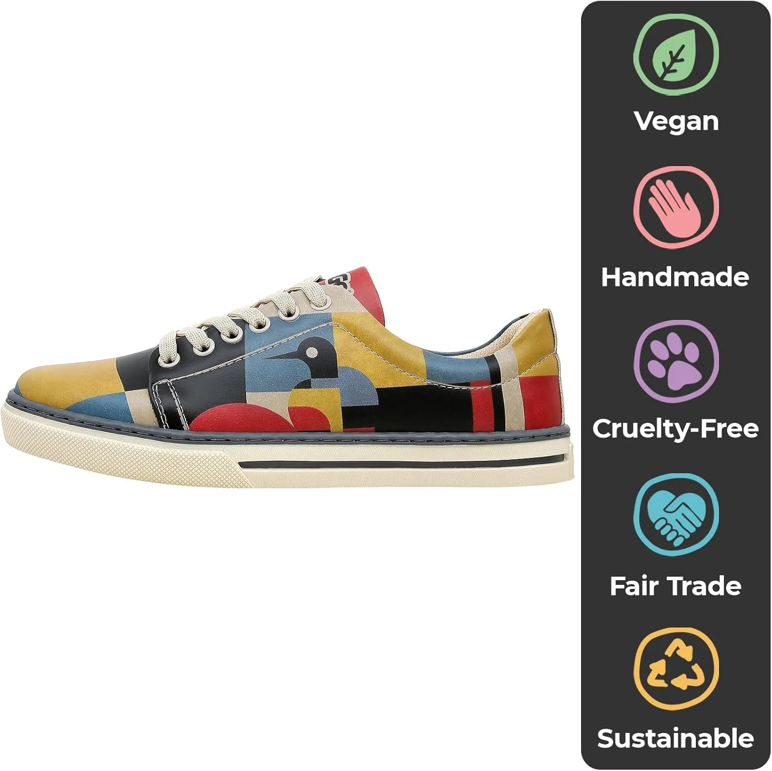 Vegan Leather Sneakers for Women - Handmade and Unique Design Fashion Sneakers for Women