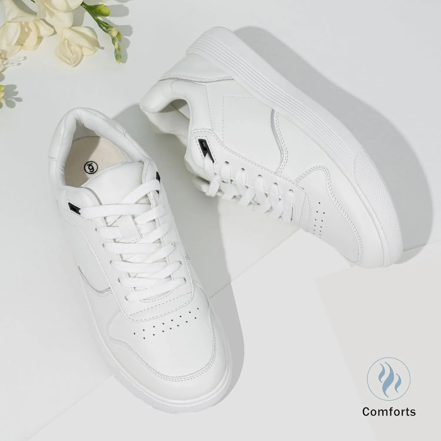Vepose Women's Fashion Sneakers, Lace up Casual Sneakers with Arch Support, 8001 - Tennis Walking Dress Shoes for Lady