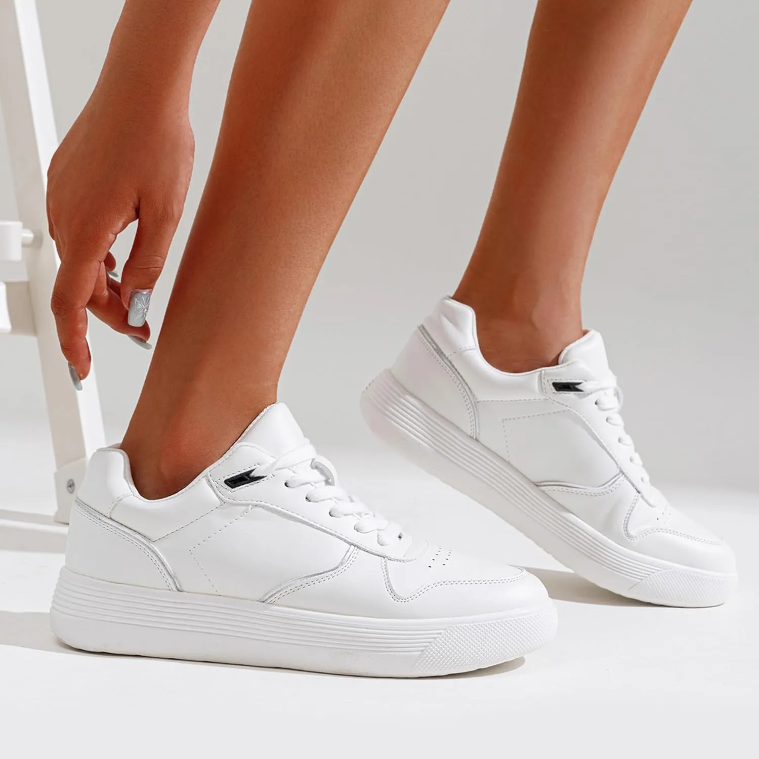 Vepose Women's Fashion Sneakers, Lace up Casual Sneakers with Arch Support, 8001 - Tennis Walking Dress Shoes for Lady