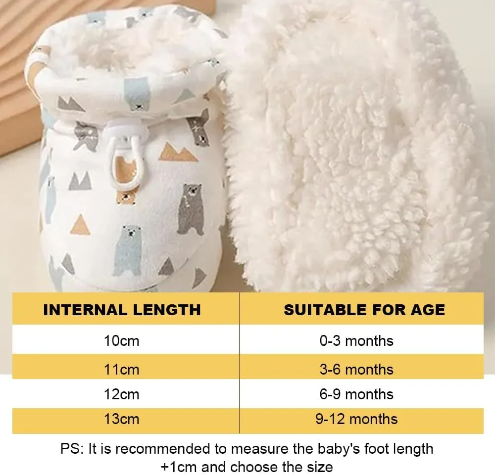 Warm Fur Baby Boots, 2025 New Warm Fur Baby Winter Booties with Drawstring, Upgrade Baby Winter Snow Boots for Infant Baby Winter