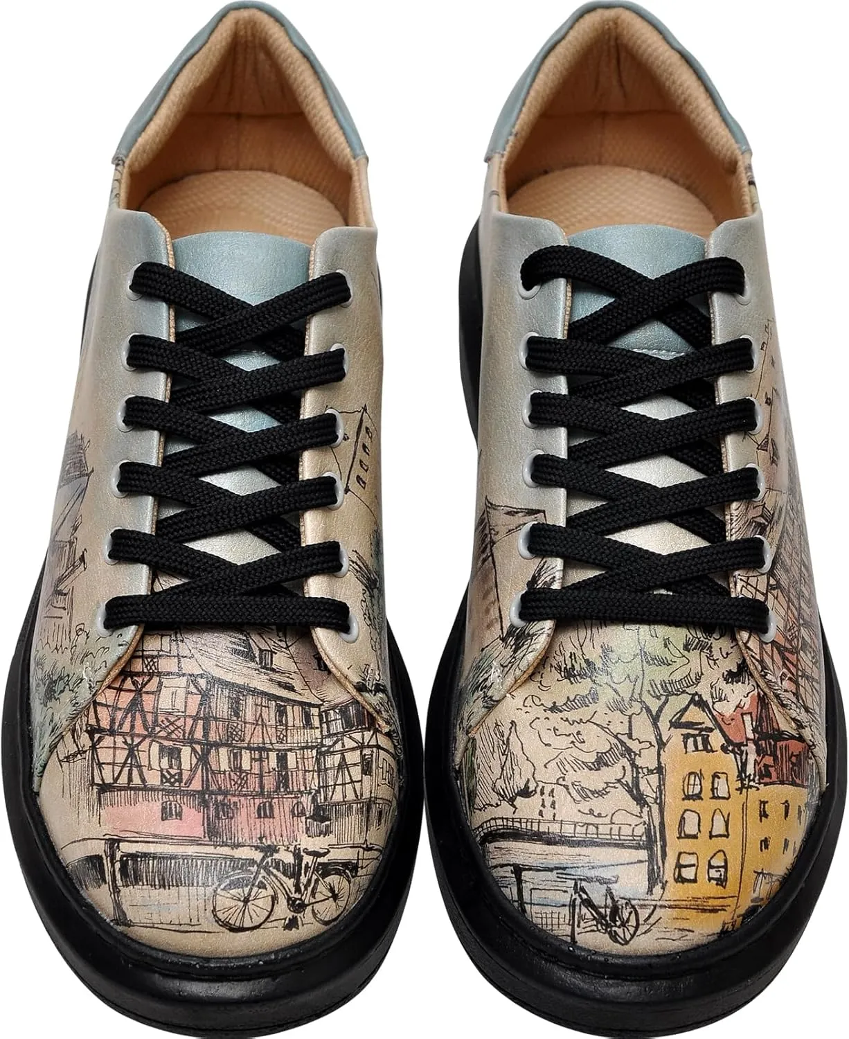 Wedge Platform Sneakers for Women - Handmade Vegan Leather, Unique Chunky Sneakers