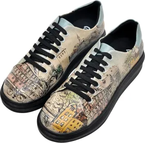 Wedge Platform Sneakers for Women - Handmade Vegan Leather, Unique Chunky Sneakers