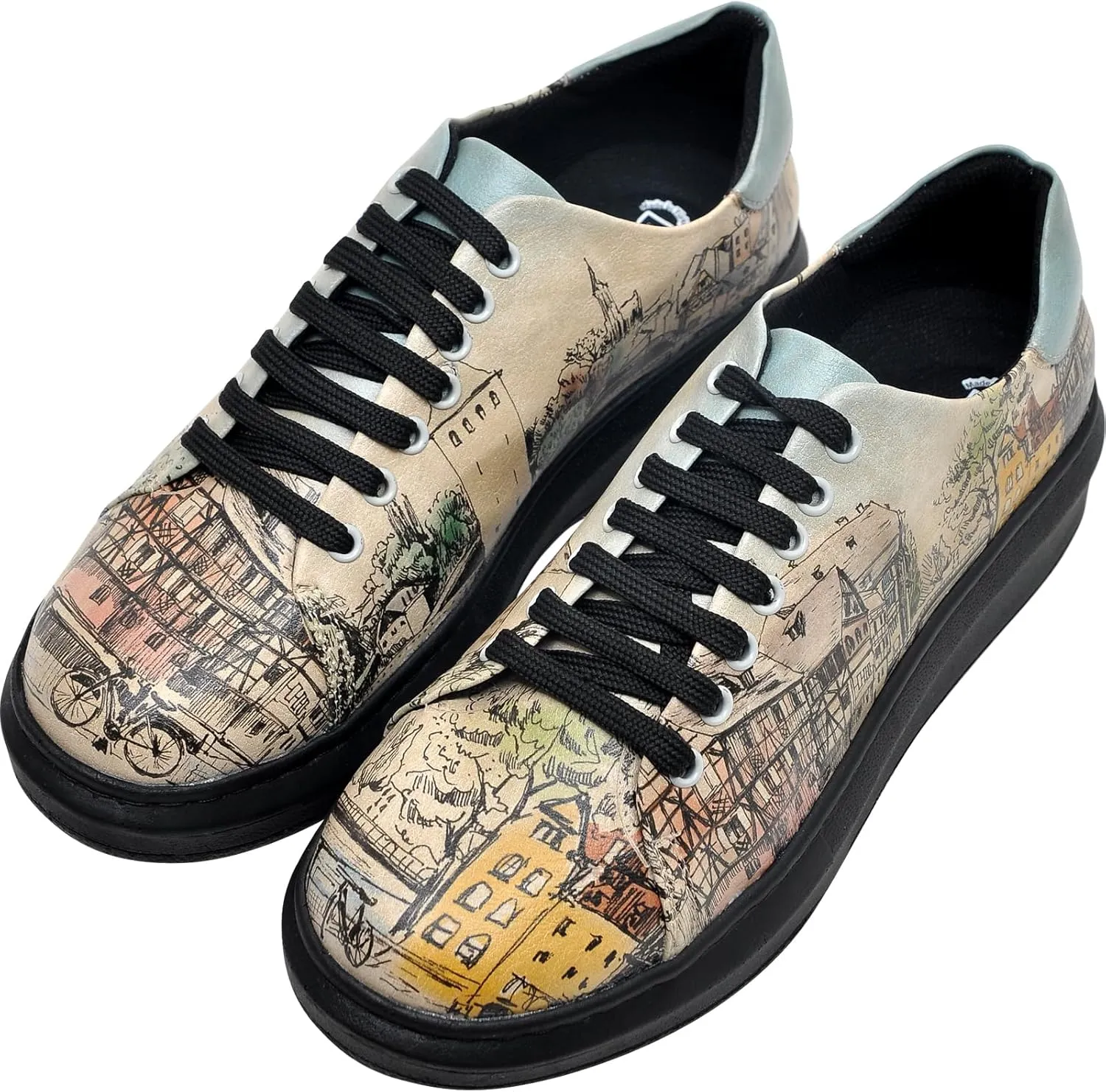 Wedge Platform Sneakers for Women - Handmade Vegan Leather, Unique Chunky Sneakers