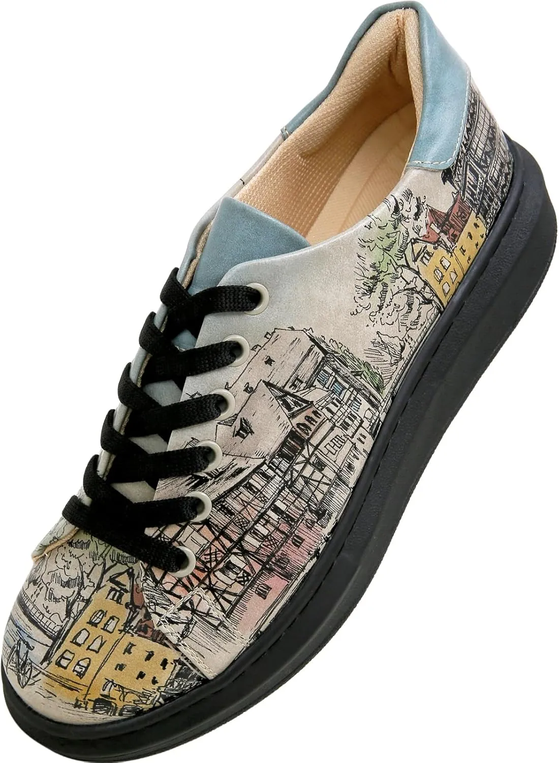 Wedge Platform Sneakers for Women - Handmade Vegan Leather, Unique Chunky Sneakers