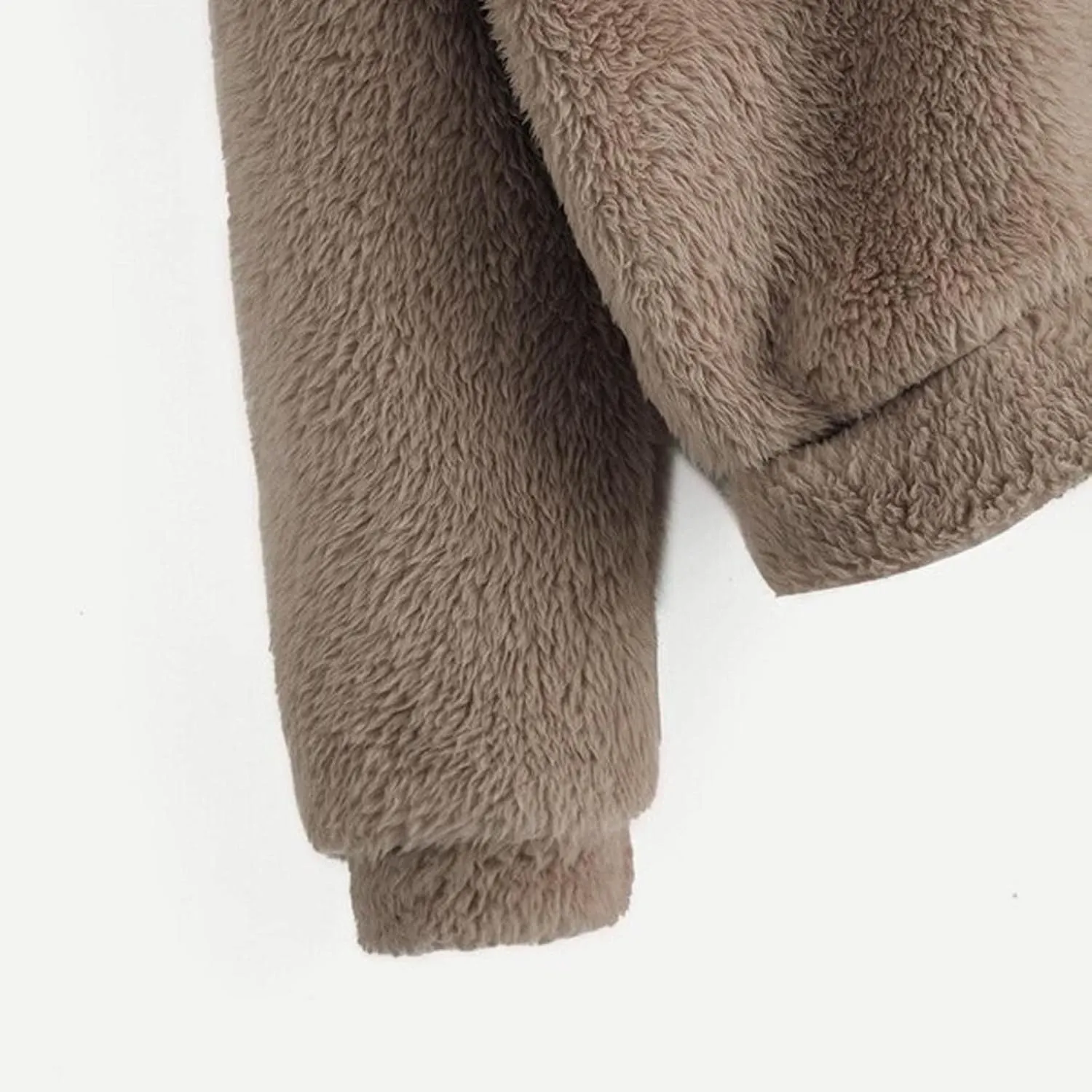 Wkishenl Fall Winter Womens Fluffy Bear Ear Hoodies,Lovely Plush Casual Sweatshirts,Fuzzy Warm Sweater,Plush Fuzzy Pullover