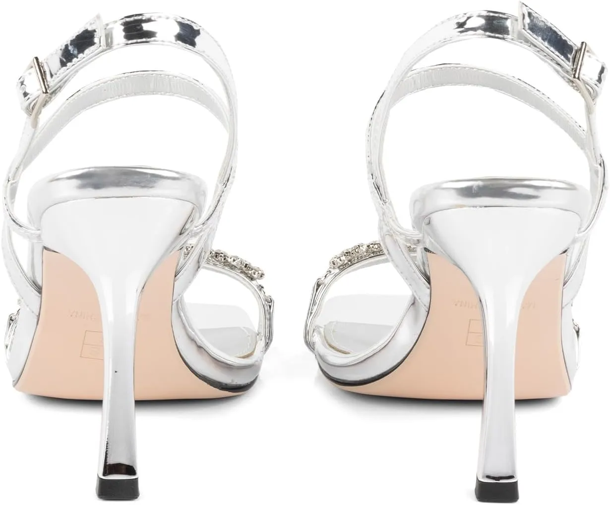 Women Black Heels with Square Open Toe Rhinestone Strappy Sandals Ankle Strap High Heeled Summer Shoes for Dressy Wedding Comfortable Pumps