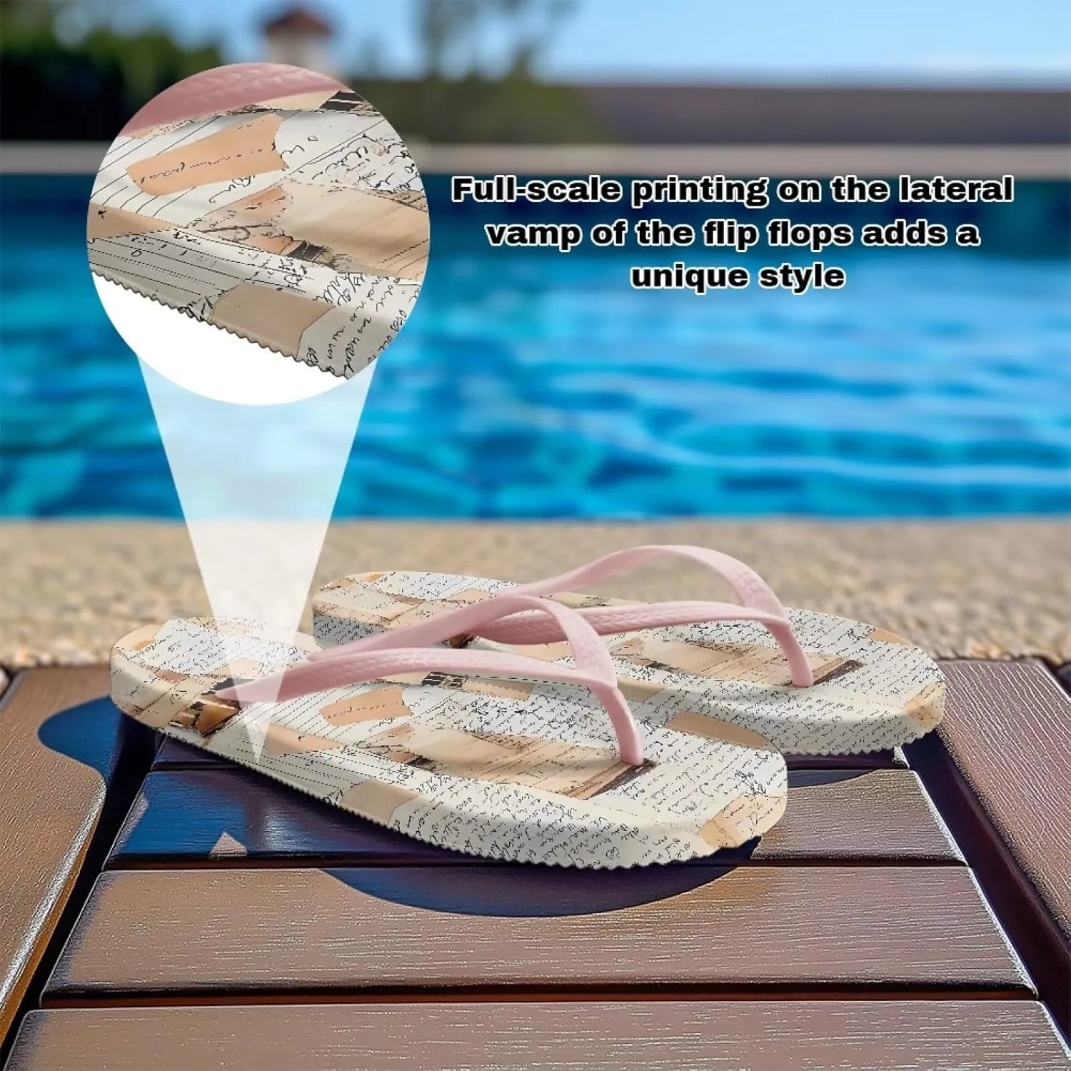 Women Flip Flops Comfortable and Lightweight Summer Walking Sandals for Home Leisure Fitness Yoga EVA Non-Slip Sole Pink Size 5-9