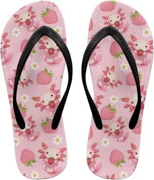 Women Flip Flops Wide Width Flip Flops Non Slip Shower Flat Flop Soft Cushioning Soles Summer Beach Pool Vacation Sandals Black Size 5-9