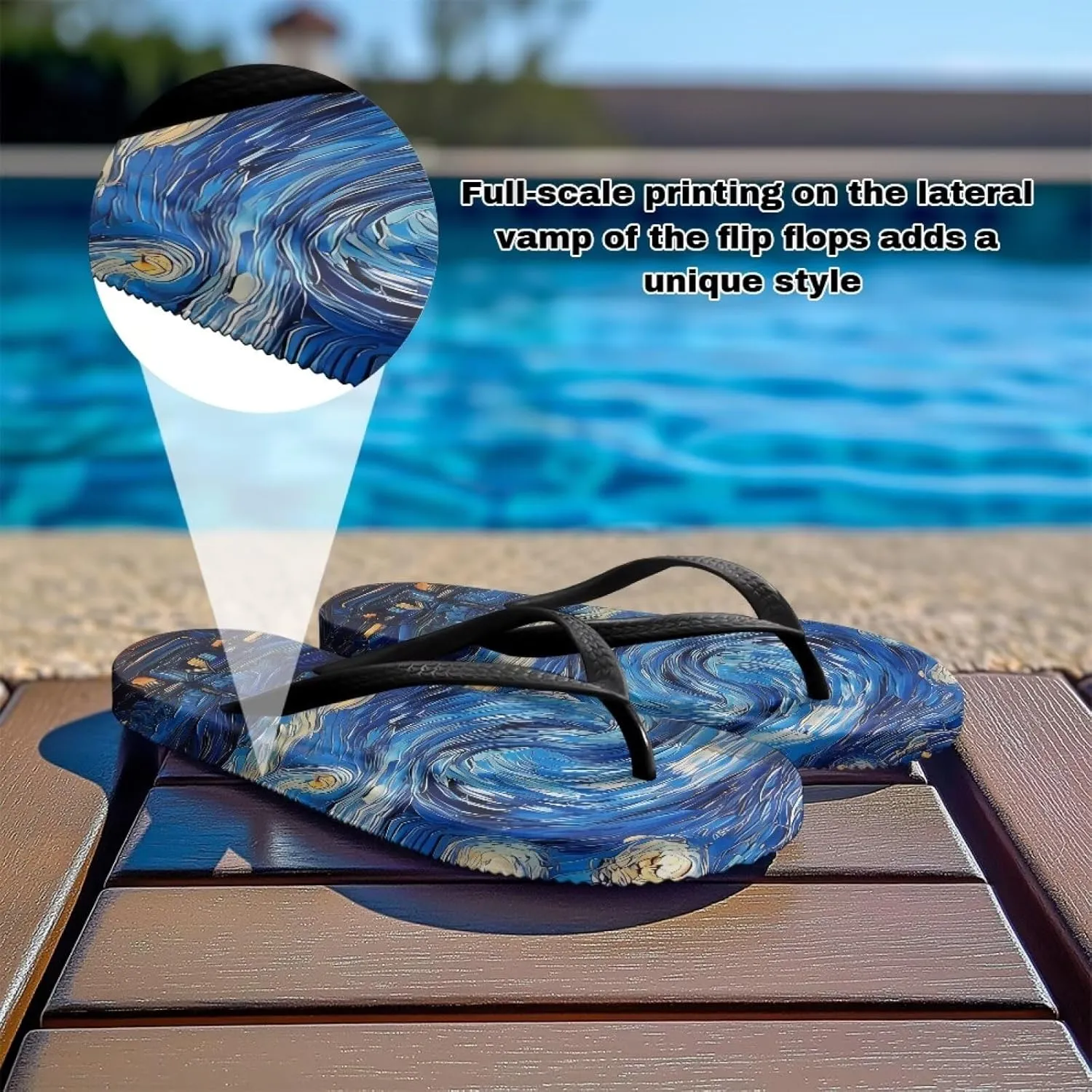 Women Flip Flops Wide Width Flip Flops Non Slip Shower Flat Flop Soft Cushioning Soles Summer Beach Pool Vacation Sandals Black Size 5-9