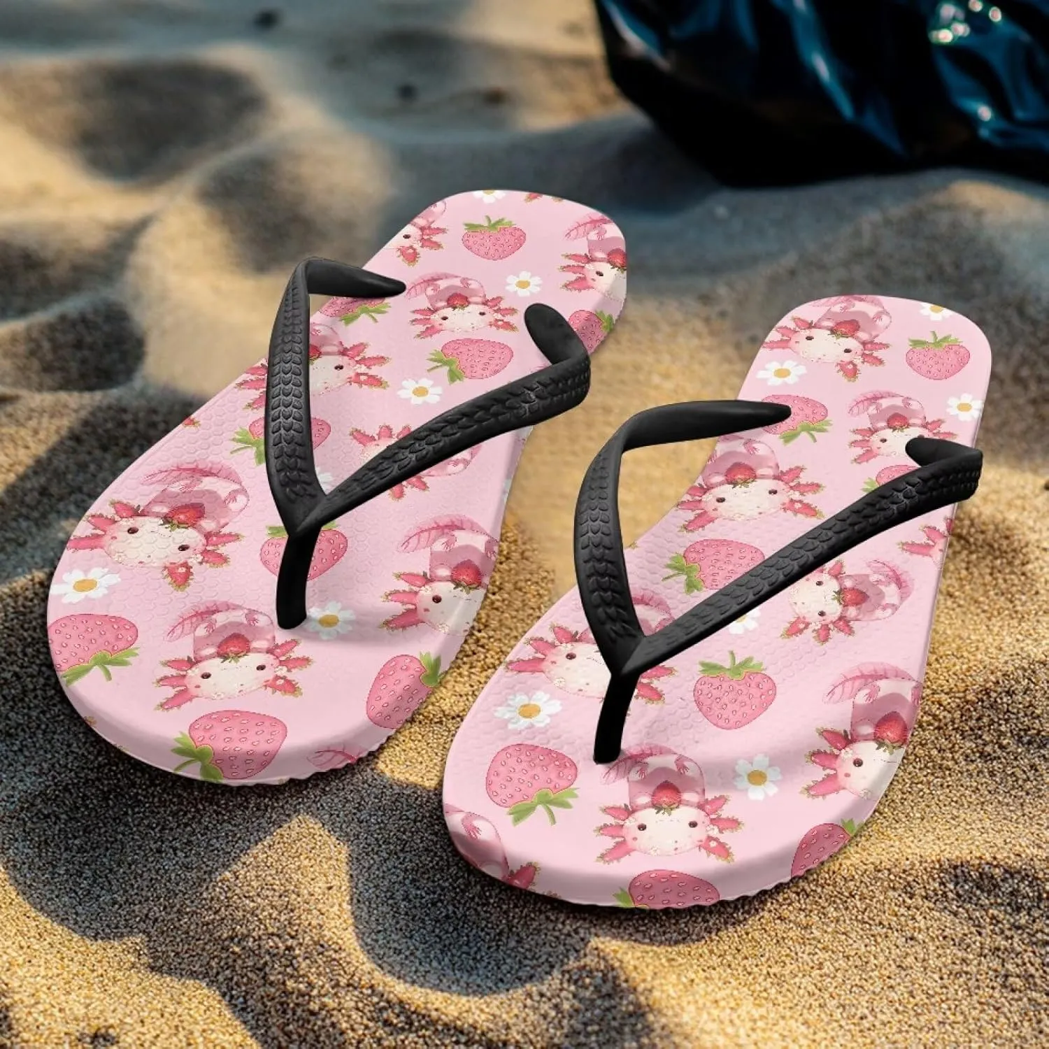 Women Flip Flops Wide Width Flip Flops Non Slip Shower Flat Flop Soft Cushioning Soles Summer Beach Pool Vacation Sandals Black Size 5-9