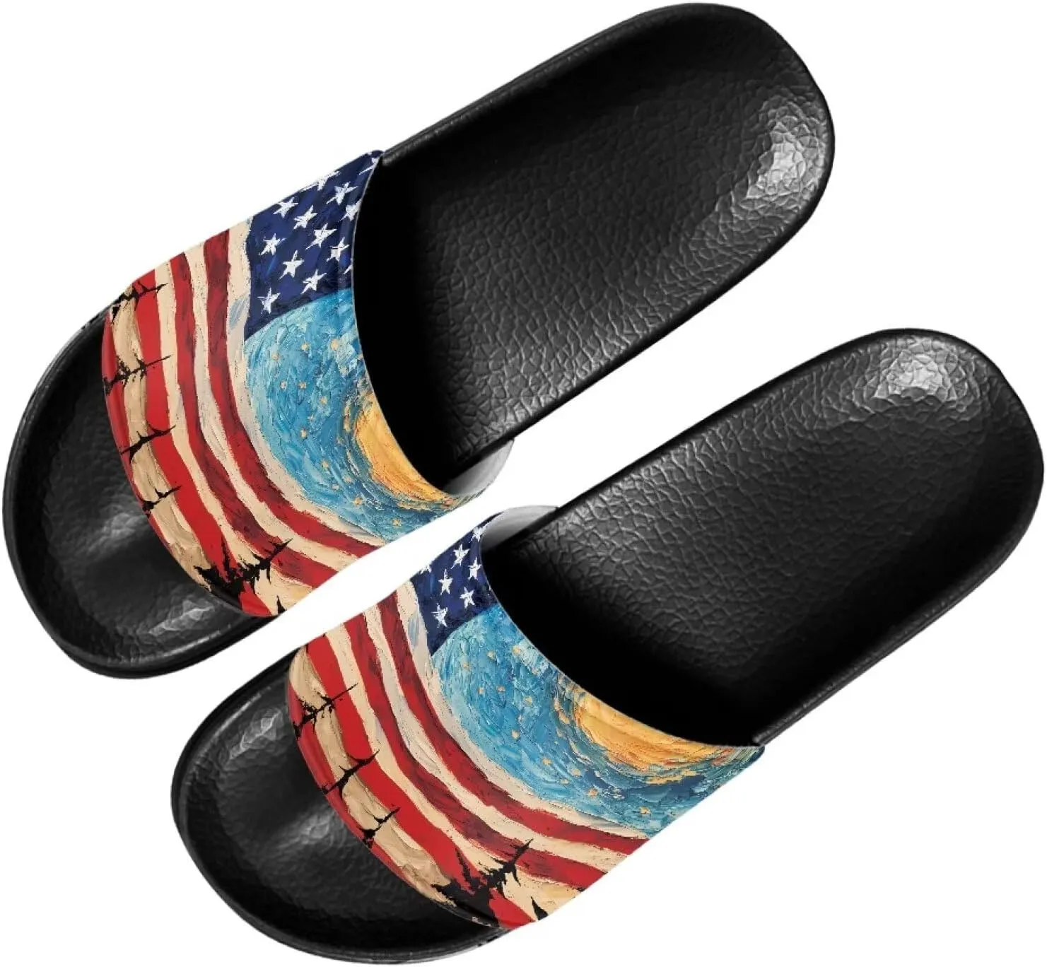 Women Ladies Casual Slides Sandals Summer Holiday Beach Non Skid Slippers Open Toe Shoes