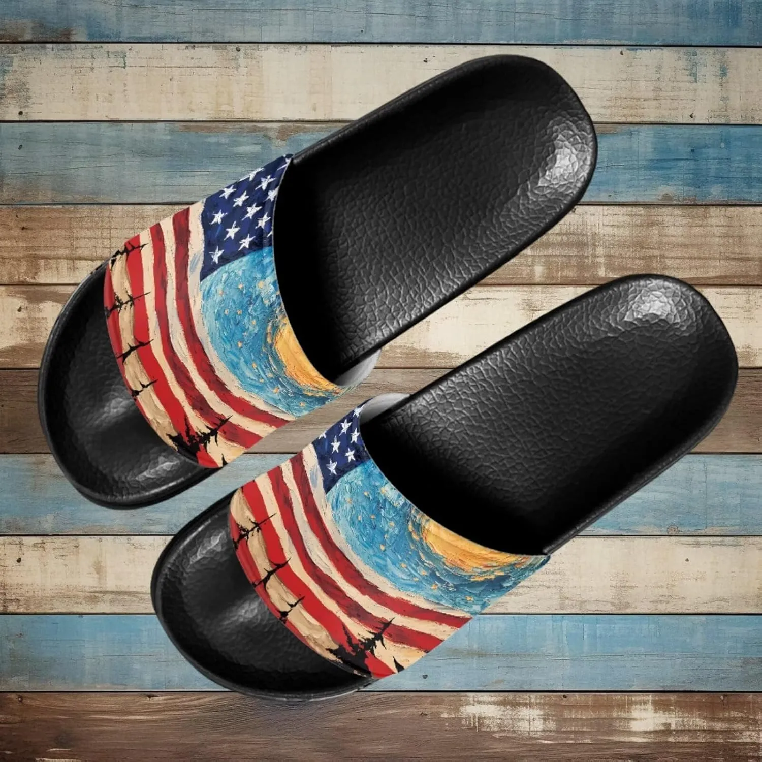 Women Ladies Casual Slides Sandals Summer Holiday Beach Non Skid Slippers Open Toe Shoes