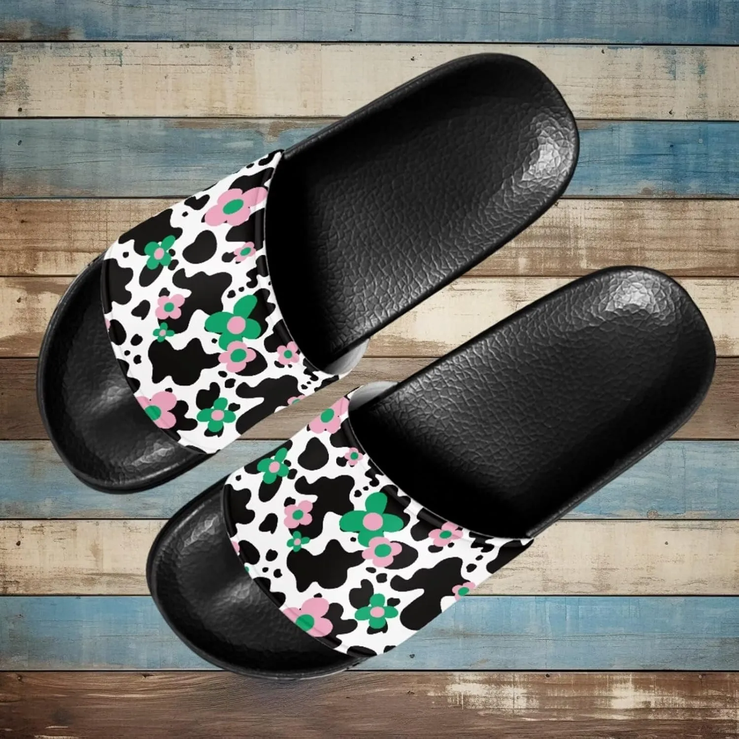 Women Ladies Casual Slides Sandals Summer Holiday Beach Non Skid Slippers Open Toe Shoes