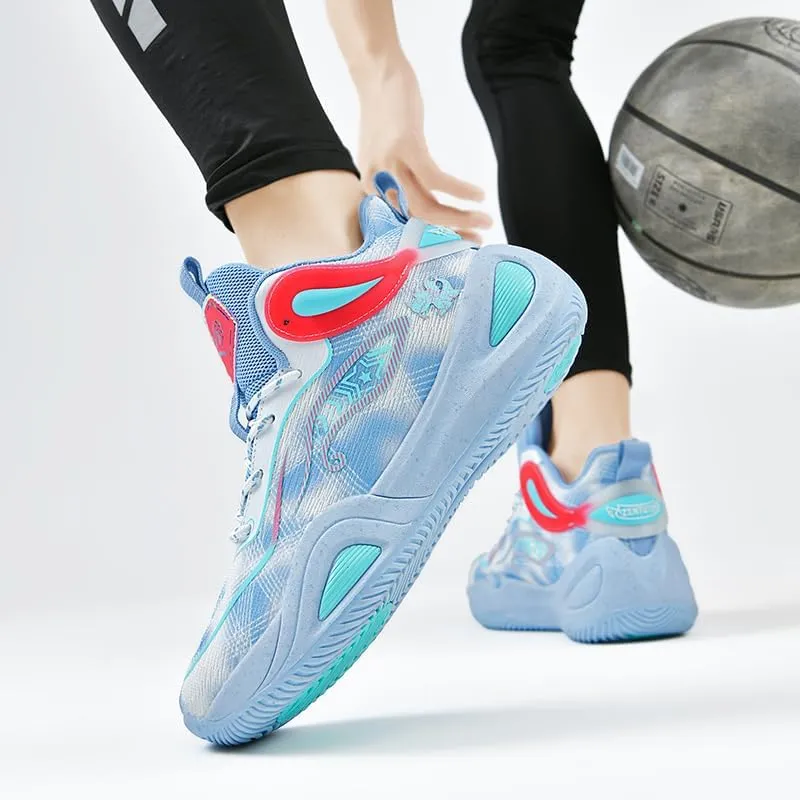 Women Mens Basketball Shoes Fashion Athletic Sneakers Unisex Outdoor Sport Shoes High Top Anti Slip and Wear-Resistant Basketball Shoes