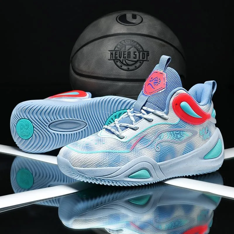 Women Mens Basketball Shoes Fashion Athletic Sneakers Unisex Outdoor Sport Shoes High Top Anti Slip and Wear-Resistant Basketball Shoes