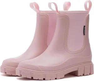 Women’s Ankle Rain Boots Waterproof Lightweight Slip Resistant Fashion Garden Booties