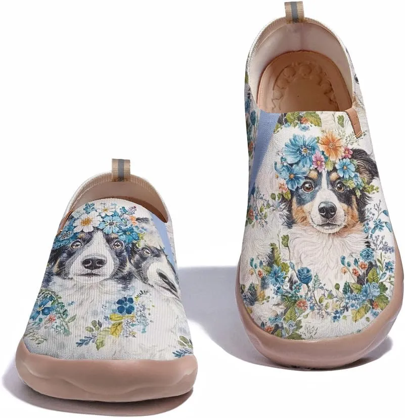 Women's Art Painted Shoes Knitted Slip On Loafers Comfort Casual Walking Sneakers