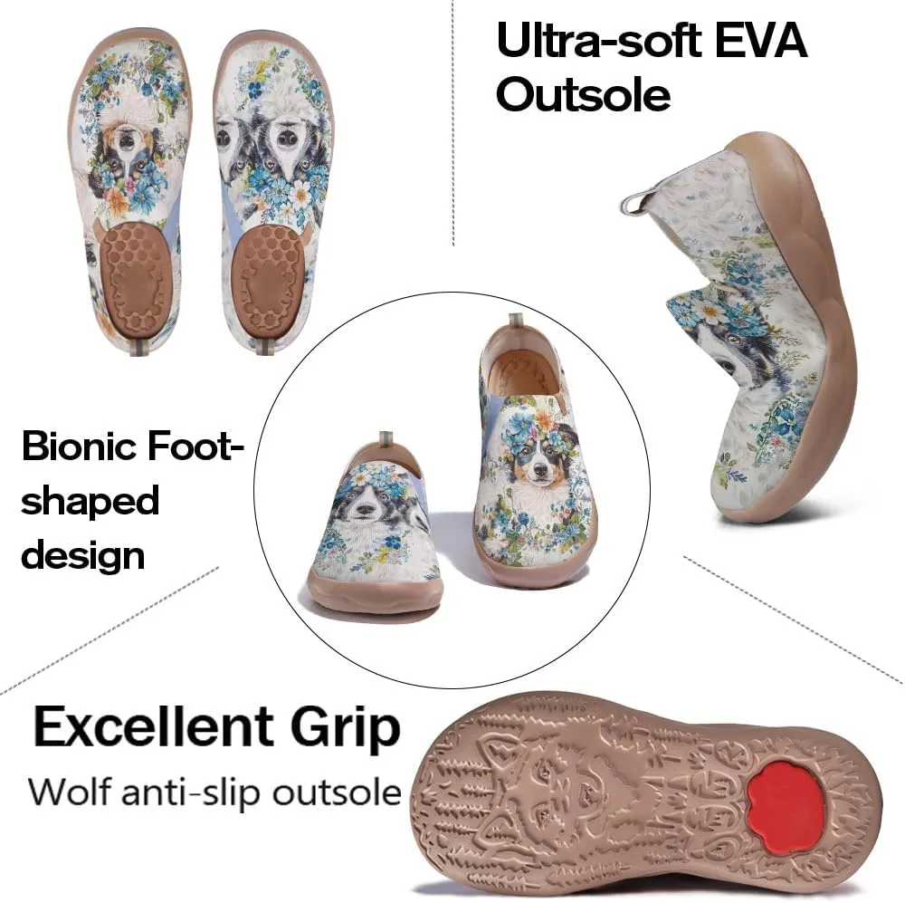 Women's Art Painted Shoes Knitted Slip On Loafers Comfort Casual Walking Sneakers