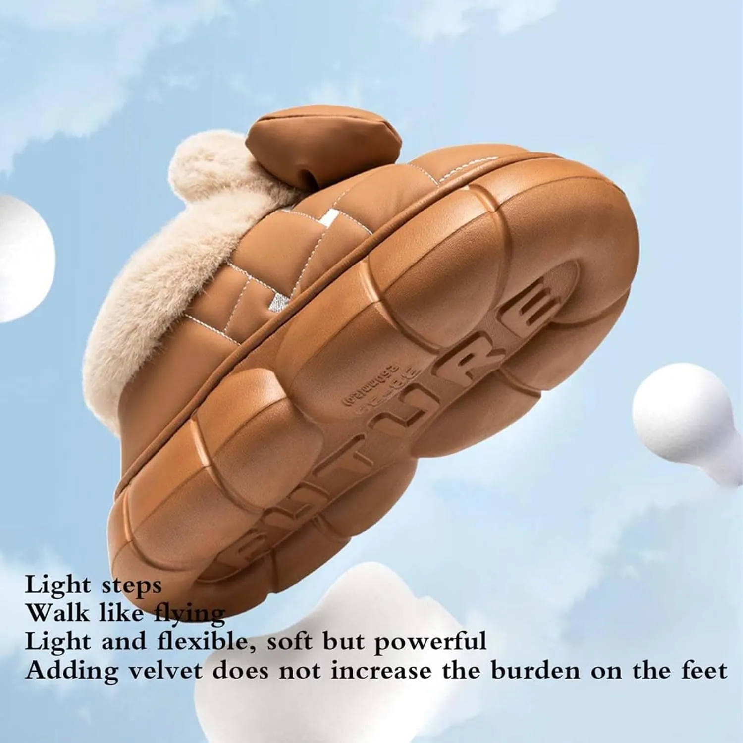 Women's Cute Bowknot Design Plush Lined Slipper, Winter Warm Anti-Skid Waterproof Thick Sole House Boots, Casual Comfortable Furry Bow Slippers