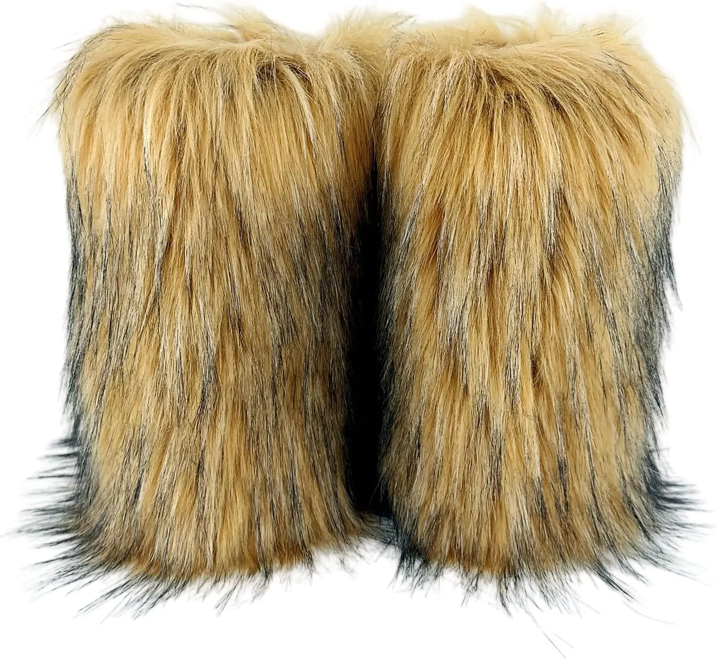 Women's Faux Fur Boots, Furry Fuzzy Mid Calf Snow Boots Y2k, Winter Warm Comfortable Fluffy Boots, Outdoor Indoor Flat Fur Shoes