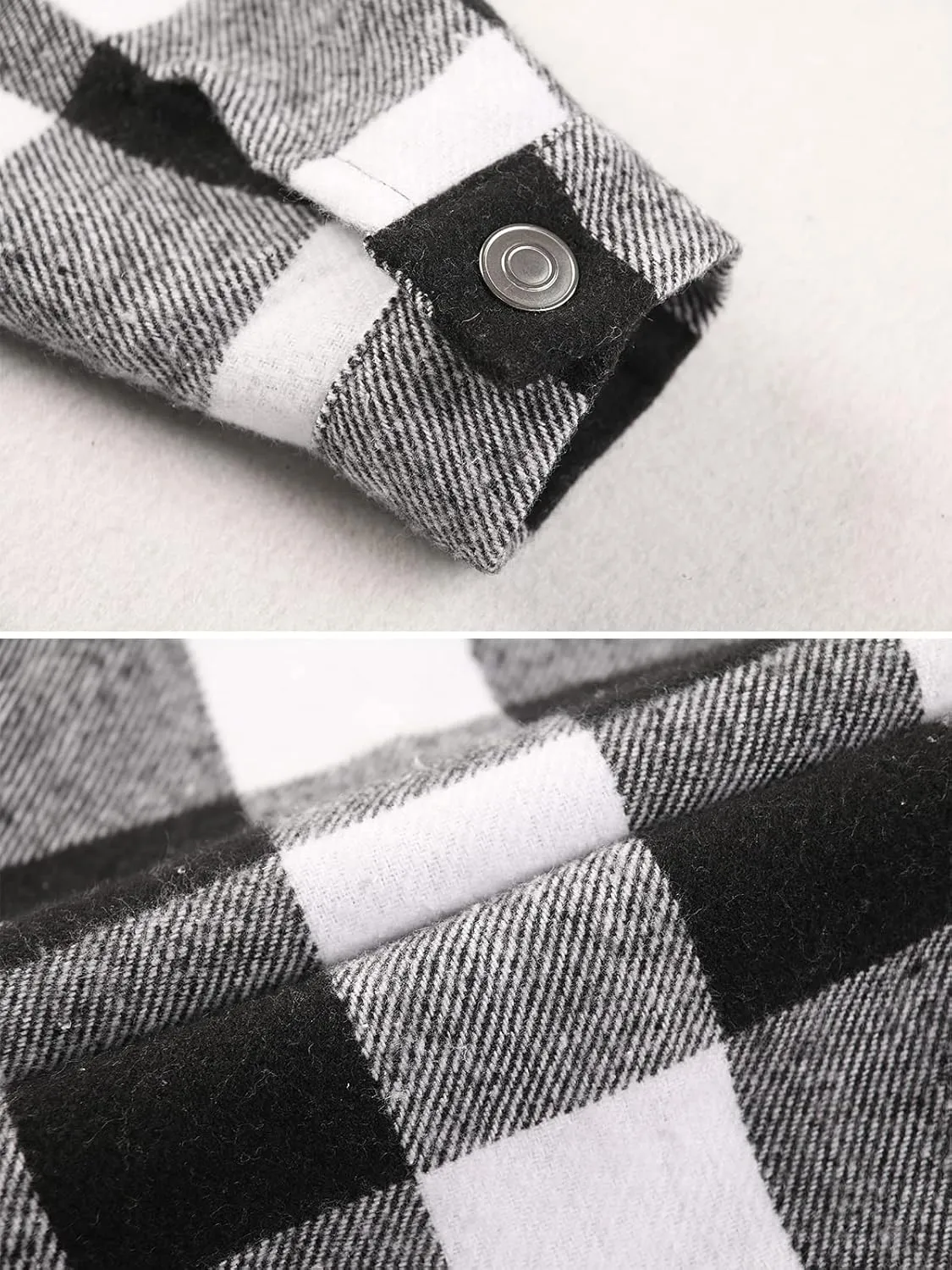 Women's Flannel Plaid Shacket Jacket Fashion Button Down Long Sleeve Casual Shirt Shackets Fall Clothes for Women