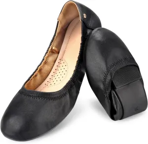 Women's Flats Foldable Ballet Flats for Women Comfortable Ballerina Flats Roll Up Flats for Wedding Party Travel