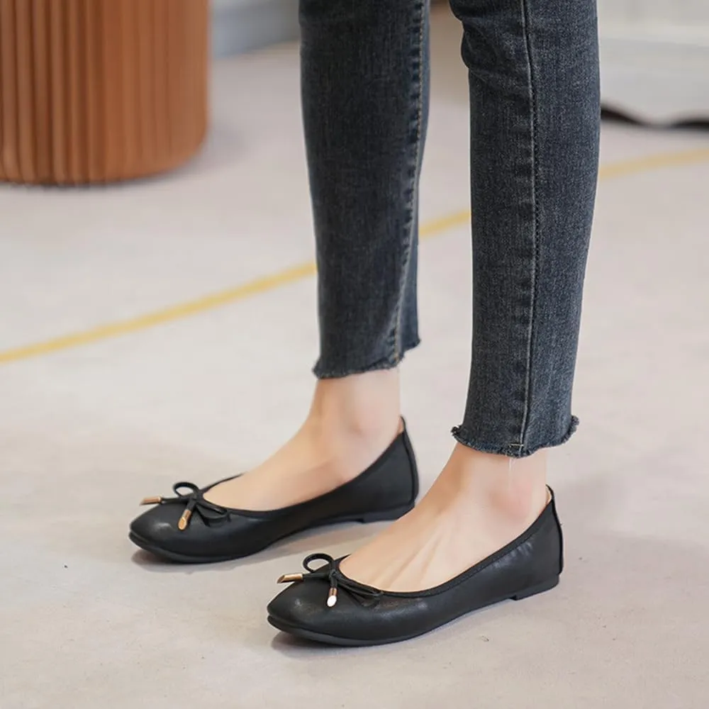 Women's Flats Foldable Ballet Flats for Women Comfortable Ballerina Flats Roll Up Flats for Wedding Party Travel