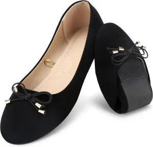 Women's Flats Foldable Ballet Flats for Women Comfortable Ballerina Flats Roll Up Flats for Wedding Party Travel