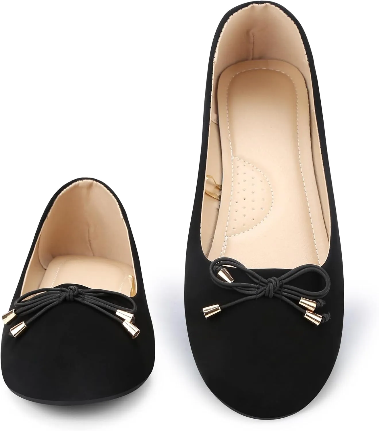 Women's Flats Foldable Ballet Flats for Women Comfortable Ballerina Flats Roll Up Flats for Wedding Party Travel