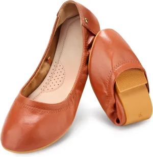 Women's Flats Foldable Ballet Flats for Women Comfortable Ballerina Flats Roll Up Flats for Wedding Party Travel