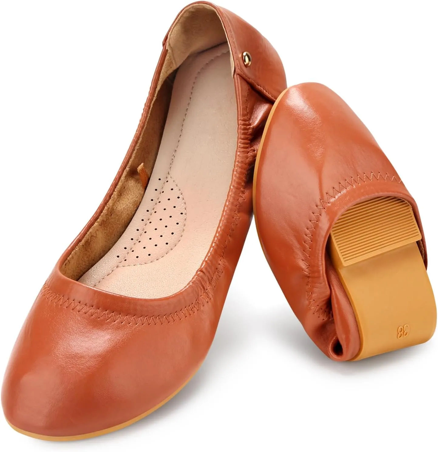Women's Flats Foldable Ballet Flats for Women Comfortable Ballerina Flats Roll Up Flats for Wedding Party Travel