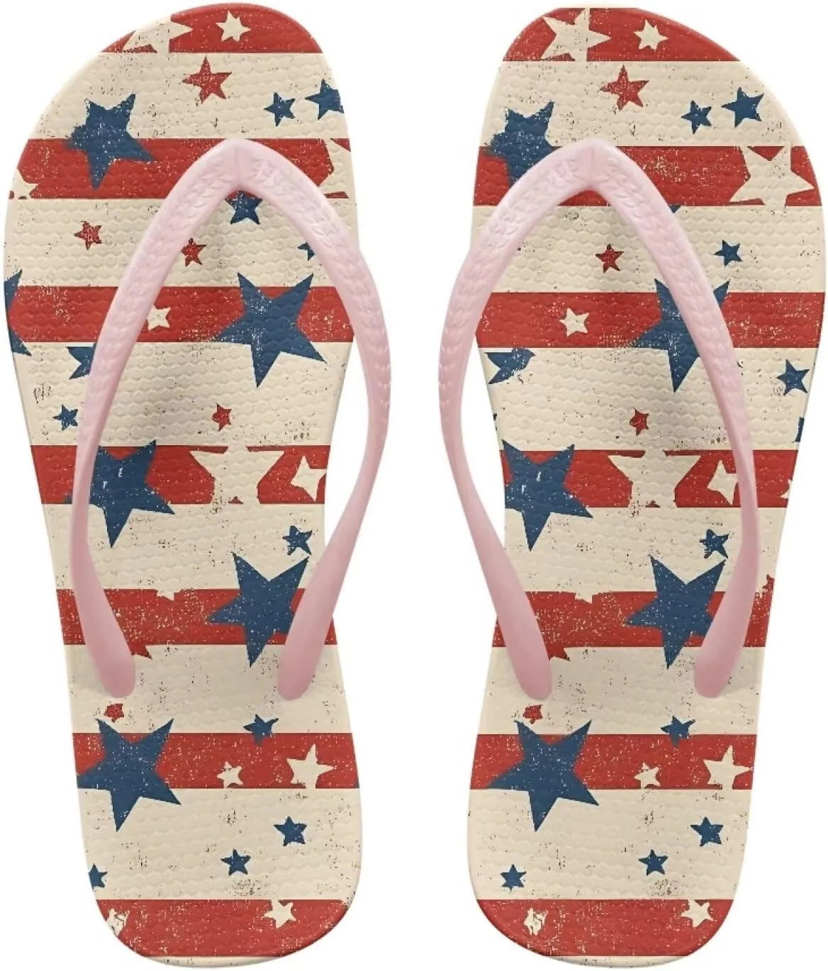 Women'S Flip Flops Patriot Sandals Beach Shoes Light And Comfortable For Vacation Pink Size 5-9